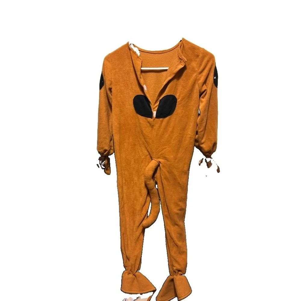Scoobie Doo Vintage Brown Dog Costume Jumpsuit with Paw and Ear Details -Toddler